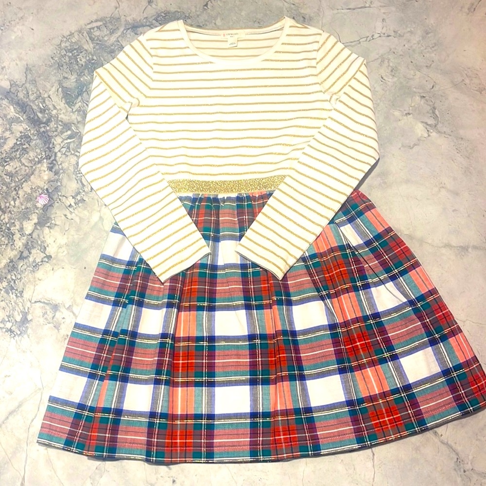 Crewcuts NWOT Tartan and Gold Dress.